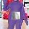 Toddler Teletubbies Purple Tinky-Winky Costume Polyester Outfit with Hood & Mittens